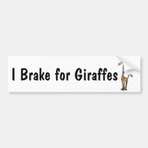 MORGENS, I Bremse für Giraffen-Autoaufkleber