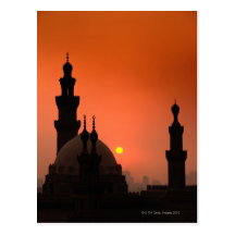 Moscheen am Sonnenuntergang Postkarten
