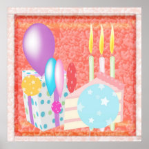Motif de JOYEUX anniversaire Affiche