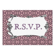 Motif de mosaïque (violet) (mariage) faire-parts
