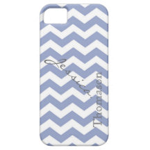 Motif de zigzag bleu-clair à la mode et classique  coques Case-Mate iPhone 5