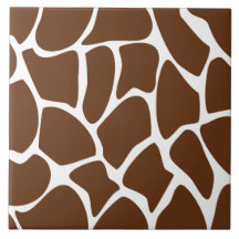 Motif d'impression de girafe dans Brown foncé Carreaux
