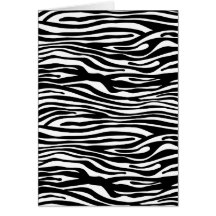 Motif d'impression de zèbre - noir et blanc carte