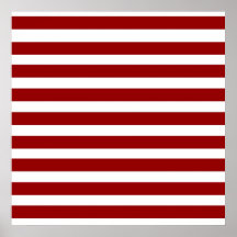 Motif horizontal rouge et blanc de rayures affiche
