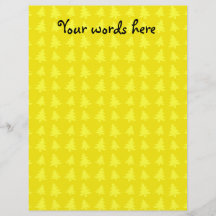 Motif jaune d'arbres de Noël Prospectus En Couleur