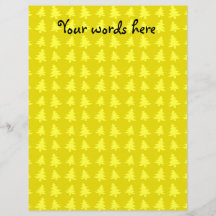 Motif jaune et jaune d'arbres de Noël Prospectus En Couleur
