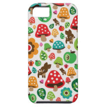 Motif mignon d'enfants avec le champignon de cerfs coques iPhone 5 Case-Mate