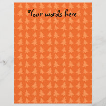 Motif orange d'arbres de Noël Tract