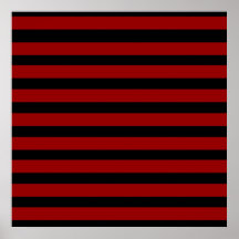 Motif rayé épais rouge et noir de couche posters