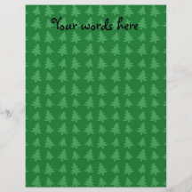 Motif vert d'arbres de Noël Prospectus Personnalisés