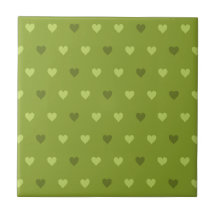 Motif vert de coeur carreau en céramique
