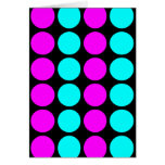 Motifs élégants pour elle : Pois rose et cyan Cartes