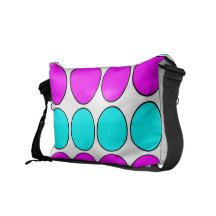 Motifs élégants pour elle : Pois rose et cyan Besace
