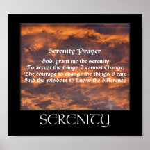 Motivierend Serenity-Gebets-Morgen-Himmel-Plakat