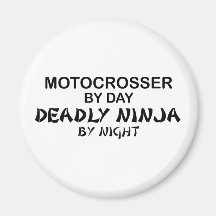 Motocrosser tödliches Ninja bis zum Nacht Magnete