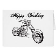 Motorcycle..2, joyeux anniversaire carte de vœux