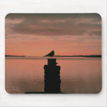 Mouette solitaire tapis de souris