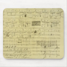 Mousepad de manuscrit de Frederic Chopin Tapis De Souris
