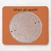 Mousepad - homme au travail (trou d'homme) tapis de souris