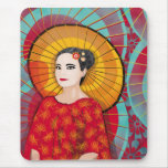 Mousepad oriental de femme tapis de souris