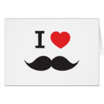 Moustache d'amour carte de vœux