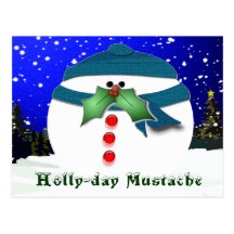 moustache de Houx-jour Carte Postale
