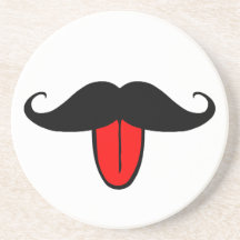 Moustache drôle dessous de verres