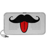 Moustache drôle haut-parleurs ordinateur portable