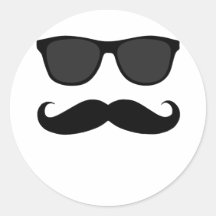 Moustache et cadeau noirs d'humeur de lunettes de  autocollants
