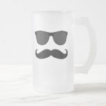 Moustache et cadeau noirs d'humeur de lunettes de  tasse à café