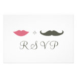 Moustache et lèvres élégantes RSVP Faire-part