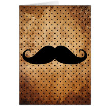 Moustache noire drôle carte de vœux