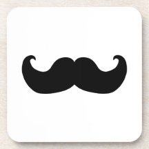 Moustache noire sous-bock