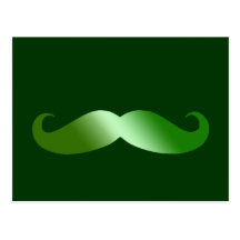 Moustache verte cartes postales