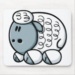 Moutons de bande dessinée tapis de souris