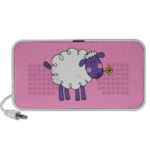 Moutons laineux haut-parleurs notebook