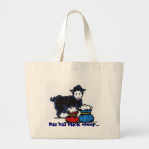 Moutons noirs, moutons noirs de bêlement de bêleme sacs en toile