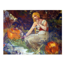 Mucha Postkarte:  Malen - Prophetess