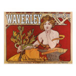 Mucha ~ Waverley fährt 1898 rad Postkarten