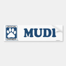 Mudi Blau Auto Aufkleber