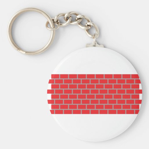 mur de briques rouge porte-clés