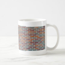 Mur de briques rouge : tasse