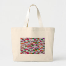 mur de briques sacs fourre-tout