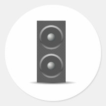 Music Speaker Round Sticker