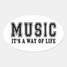 Musik ist es Lebensart Aufkleber