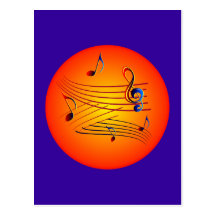 Musik music postkarte