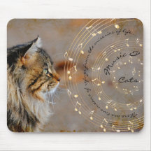 Musik u. Katzen Mousepad