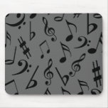 Musikalische Anmerkungen Mousepad - Silber