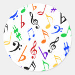 Musikalische Anmerkungs-Musik-Aufkleber - multi