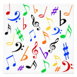 Musiknoten-kundengerechte Einladung - multi